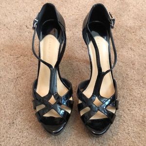 Gianni Bini platform patent sandals